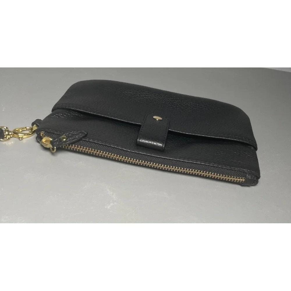 Lodis Black Pebbled Leather Wristlet Wallet - Picture 4 of 11